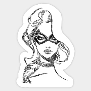 Sketch of Felicia hardy Sticker